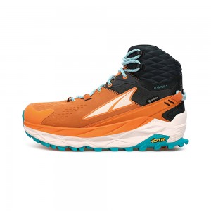 Altra OLYMPUS 5 HIKE MID GTX Trail Schoenen Dames Oranje Grijs | Belgie AL7236J19