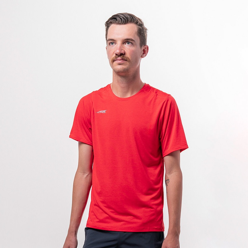 Altra CORE SHORT SLEEVE TEE T-Shirt Heren Rood | Belgie AL3786E84