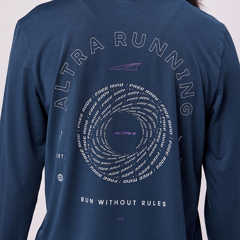 Altra EVERYDAY PERFORMANCE LONG SLEEVE T-Shirt Dames Donkerblauw | Belgie AL0219N23