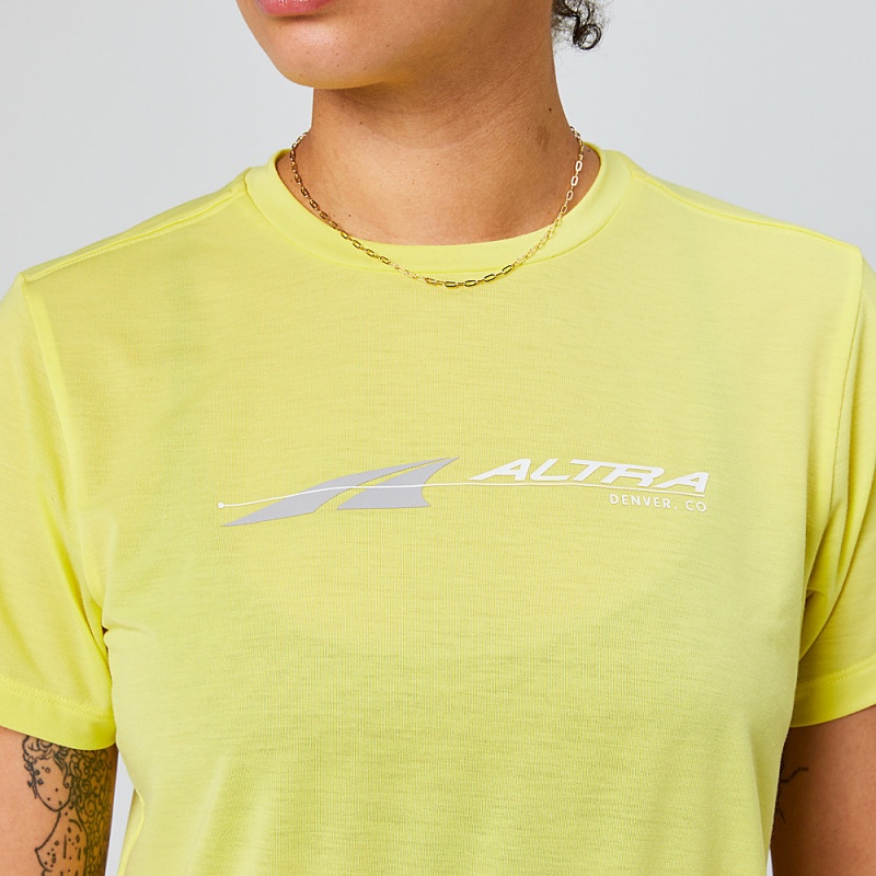 Altra EVERYDAY PERFORMANCE SHORT SLEEVE T-Shirt Dames Geel | Belgie AL5824X03