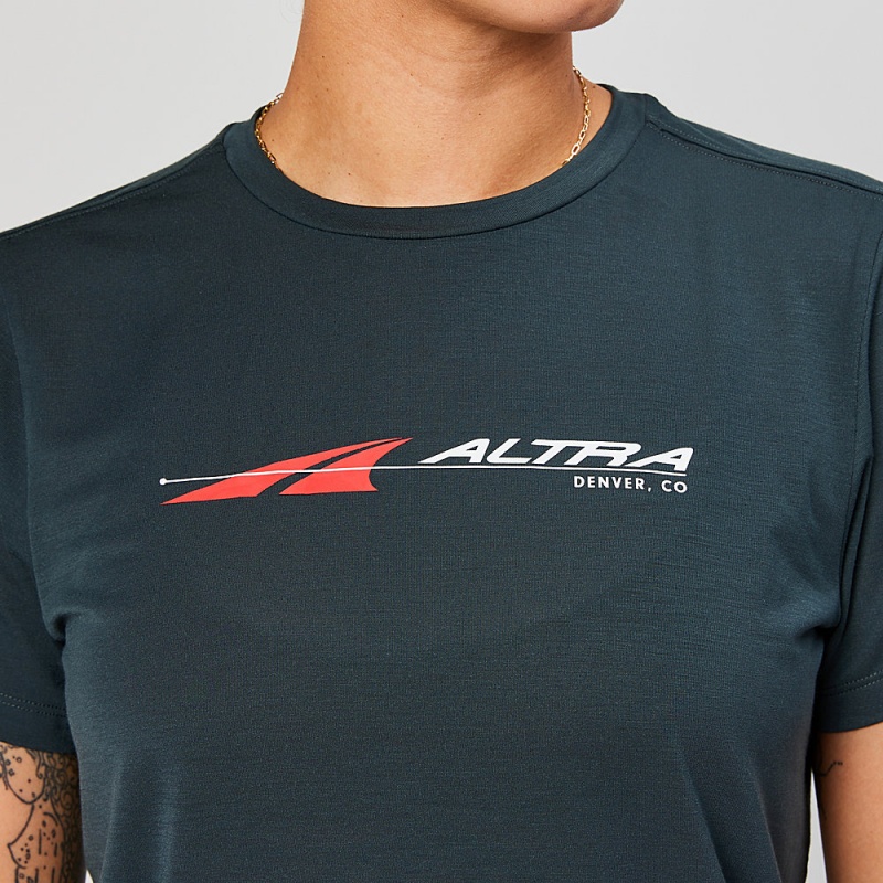 Altra EVERYDAY PERFORMANCE SHORT SLEEVE T-Shirt Dames Zwart | Belgie AL7468V74