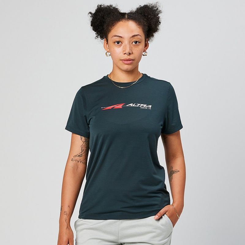 Altra EVERYDAY PERFORMANCE SHORT SLEEVE T-Shirt Dames Zwart | Belgie AL7468V74