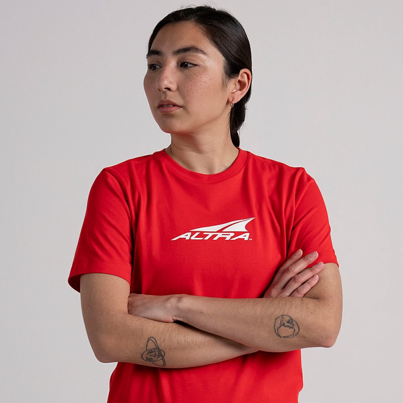 Altra EVERYDAY RECYCLED TEE T-Shirt Dames Rood | Belgie AL0618G57