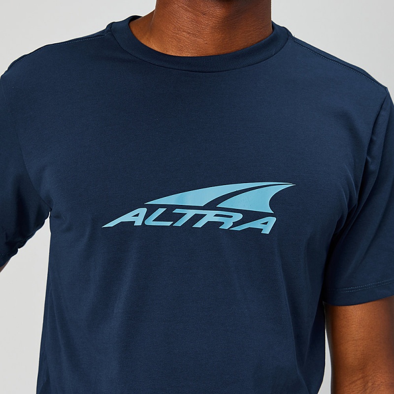 Altra EVERYDAY RECYCLED TEE T-Shirt Heren Blauw | Belgie AL8795P80