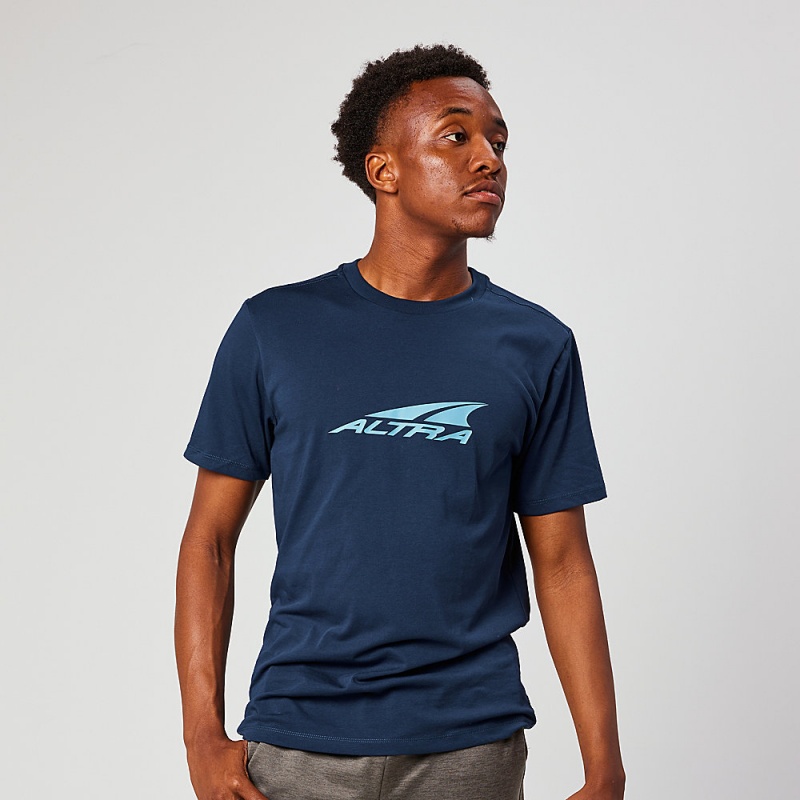 Altra EVERYDAY RECYCLED TEE T-Shirt Heren Blauw | Belgie AL8795P80