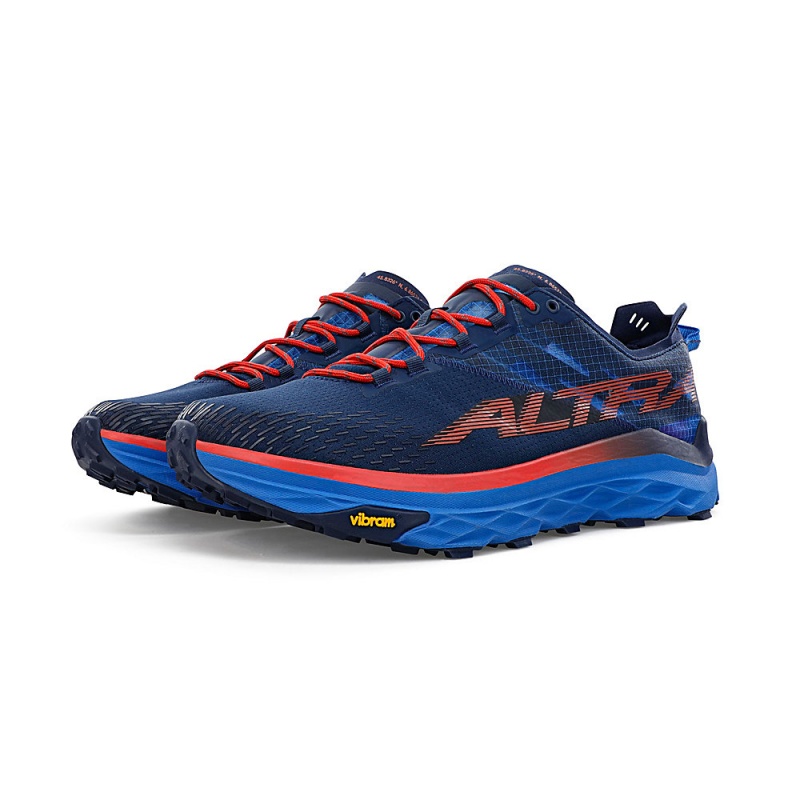 Altra MONT BLANC Trail Schoenen Heren Blauw Rood | Belgie AL7831J16