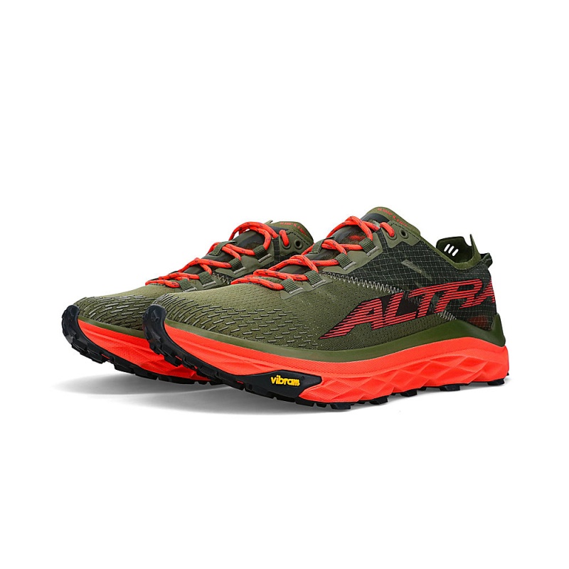 Altra MONT BLANC Trail Schoenen Heren Olijfgroen | Belgie AL1742D24