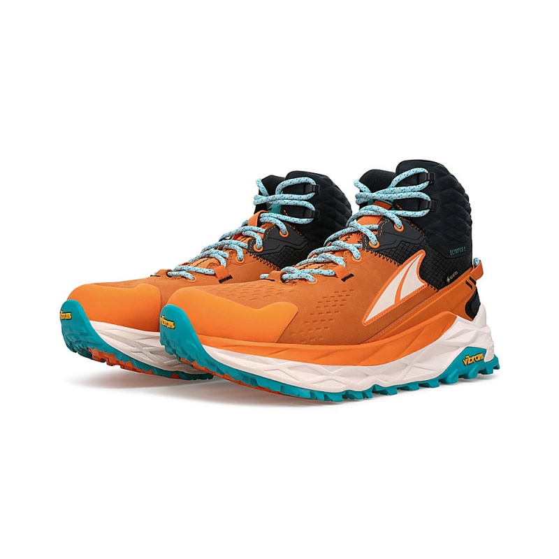 Altra OLYMPUS 5 HIKE MID GTX Trail Schoenen Dames Oranje Grijs | Belgie AL7236J19