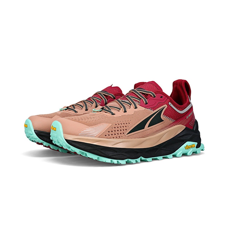 Altra OLYMPUS 5 Trail Schoenen Dames Bruin Rood | Belgie AL0496P15