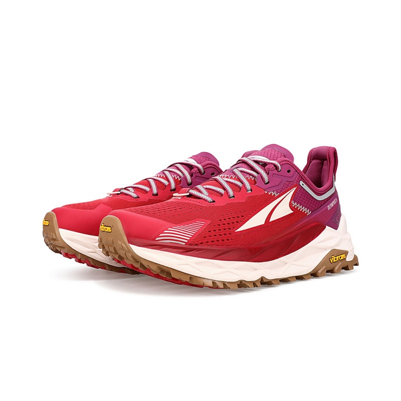 Altra OLYMPUS 5 Trail Schoenen Dames Rood Roze | Belgie AL8962T01